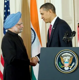 Manomohan Singh saludo de Obama AFP
