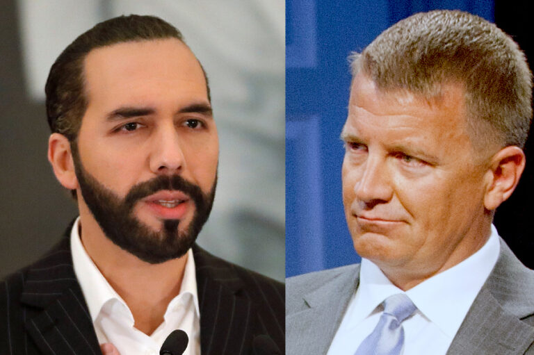 Erik Prince, líder de Blackwater, y Nayib Bukele se reunieron en El Salvador con el foco puesto en seguridad