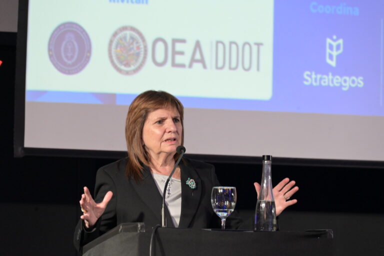 Patricia Bullrich en el encuentro Estrategia Triángulos: “Las economías ilícitas son nuestro gran desafío”