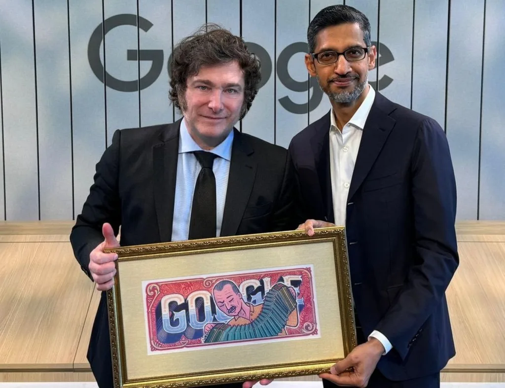Google-Milei-Sundar-Pichai